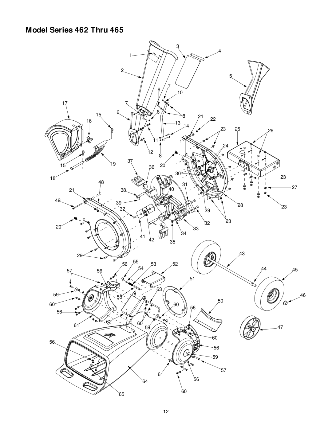 MTD 462 thru 465 manual Model Series 462 Thru 