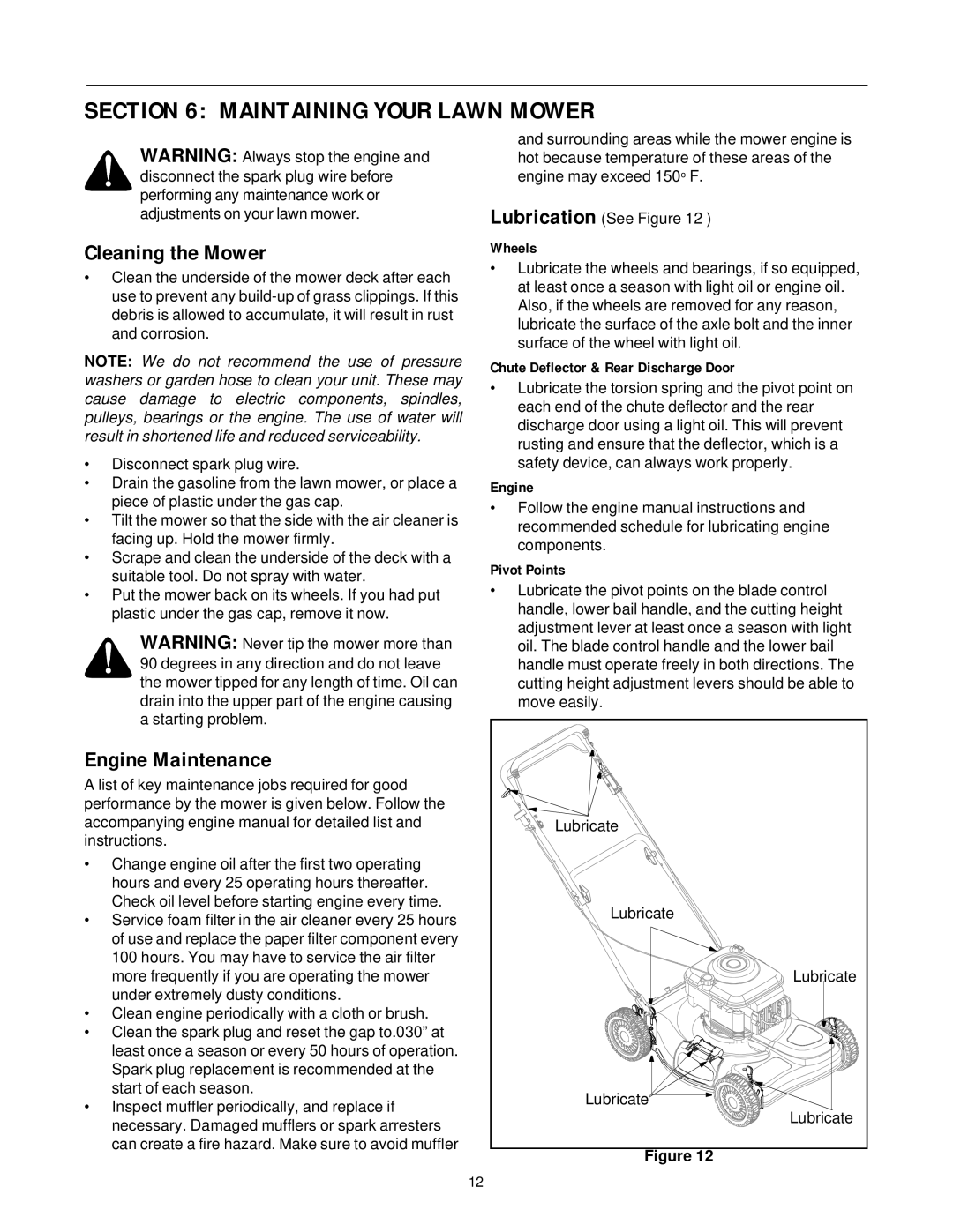 MTD 469 manual Maintaining Your Lawn Mower, Cleaning the Mower, Engine Maintenance 