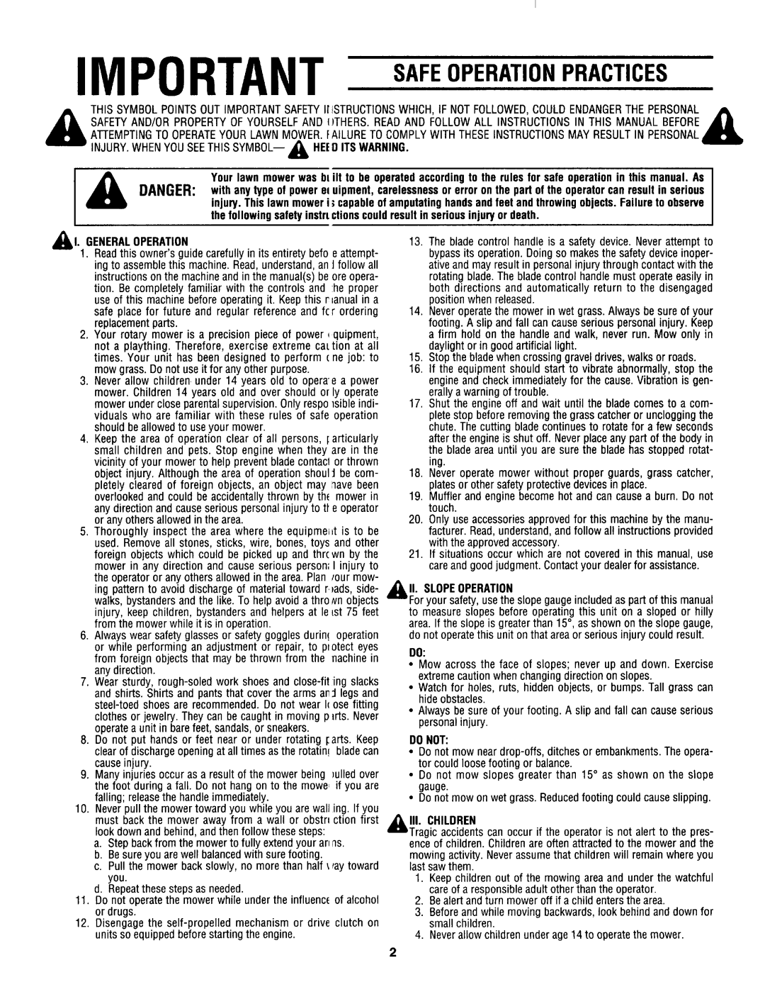 MTD 470 thru 488 manual 