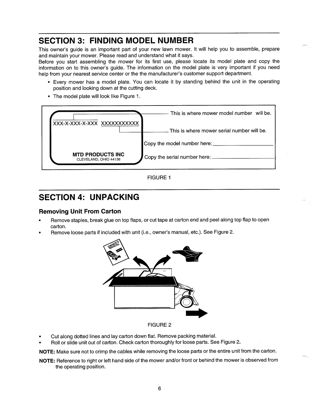 MTD 500 through 509 manual 