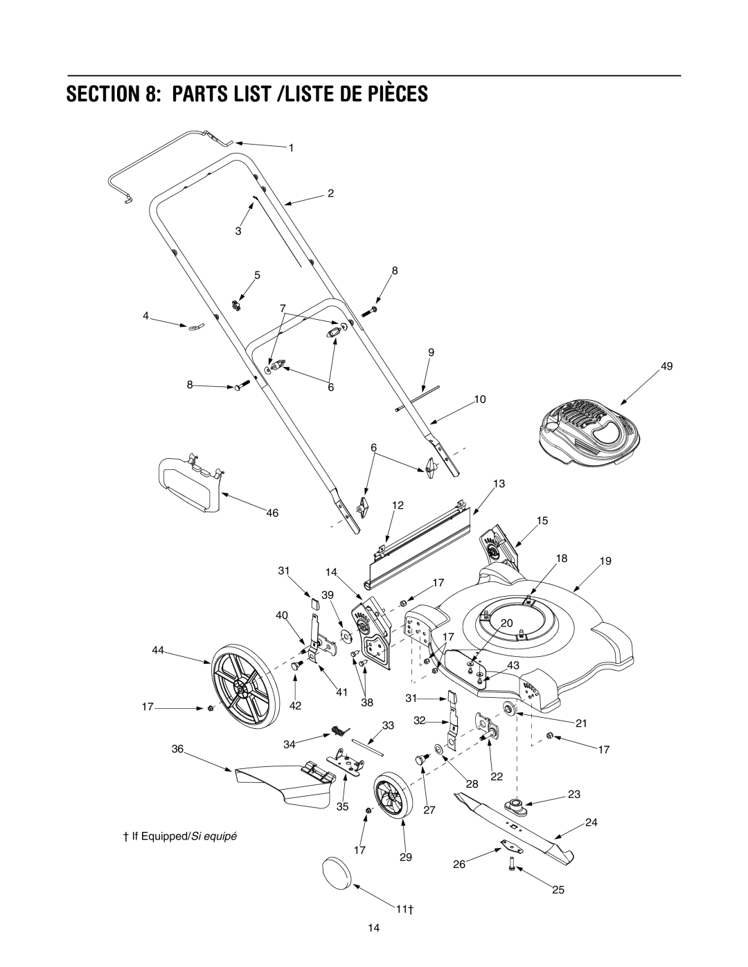 MTD 503 manual Parts List /LISTE DE Pièces 