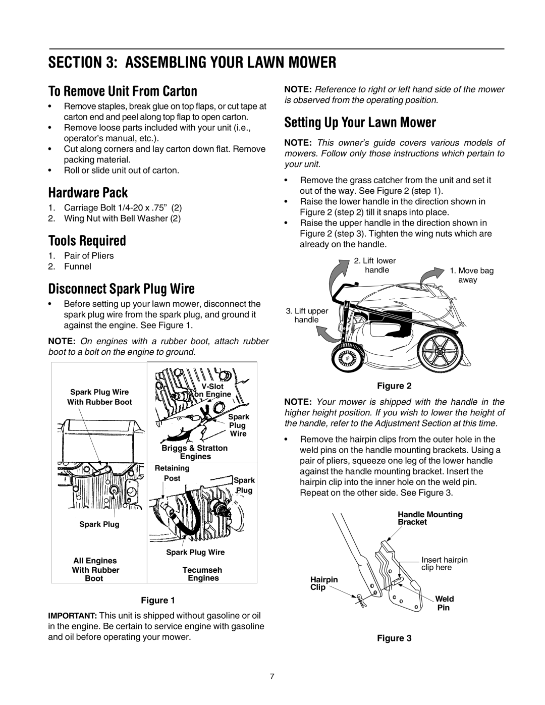 MTD 540 Series manual Assembling Your Lawn Mower 