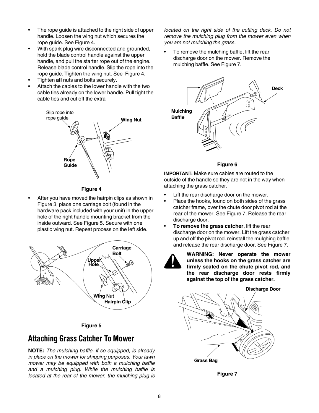 MTD 540 Series manual Attaching Grass Catcher To Mower 