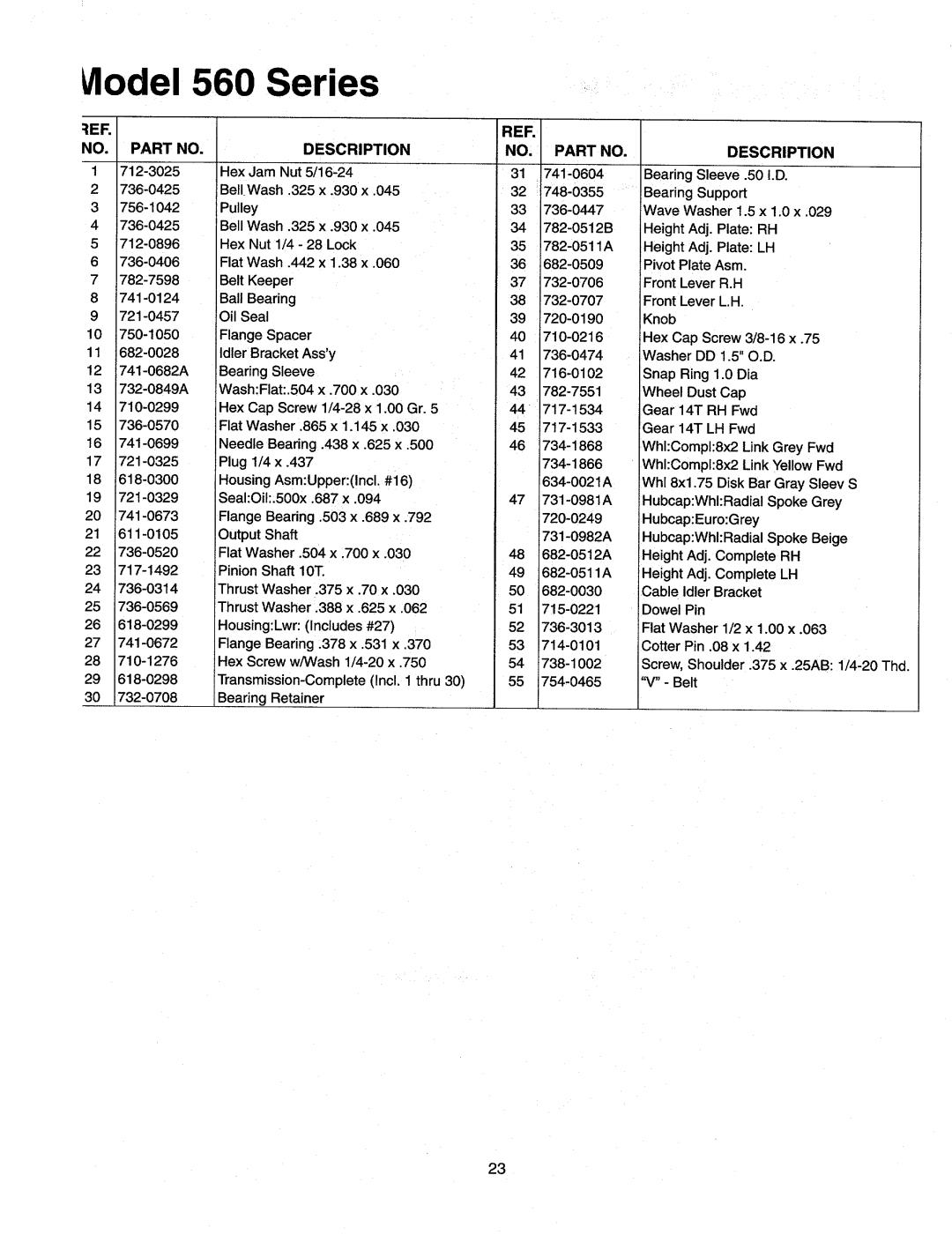 MTD 560 manual 