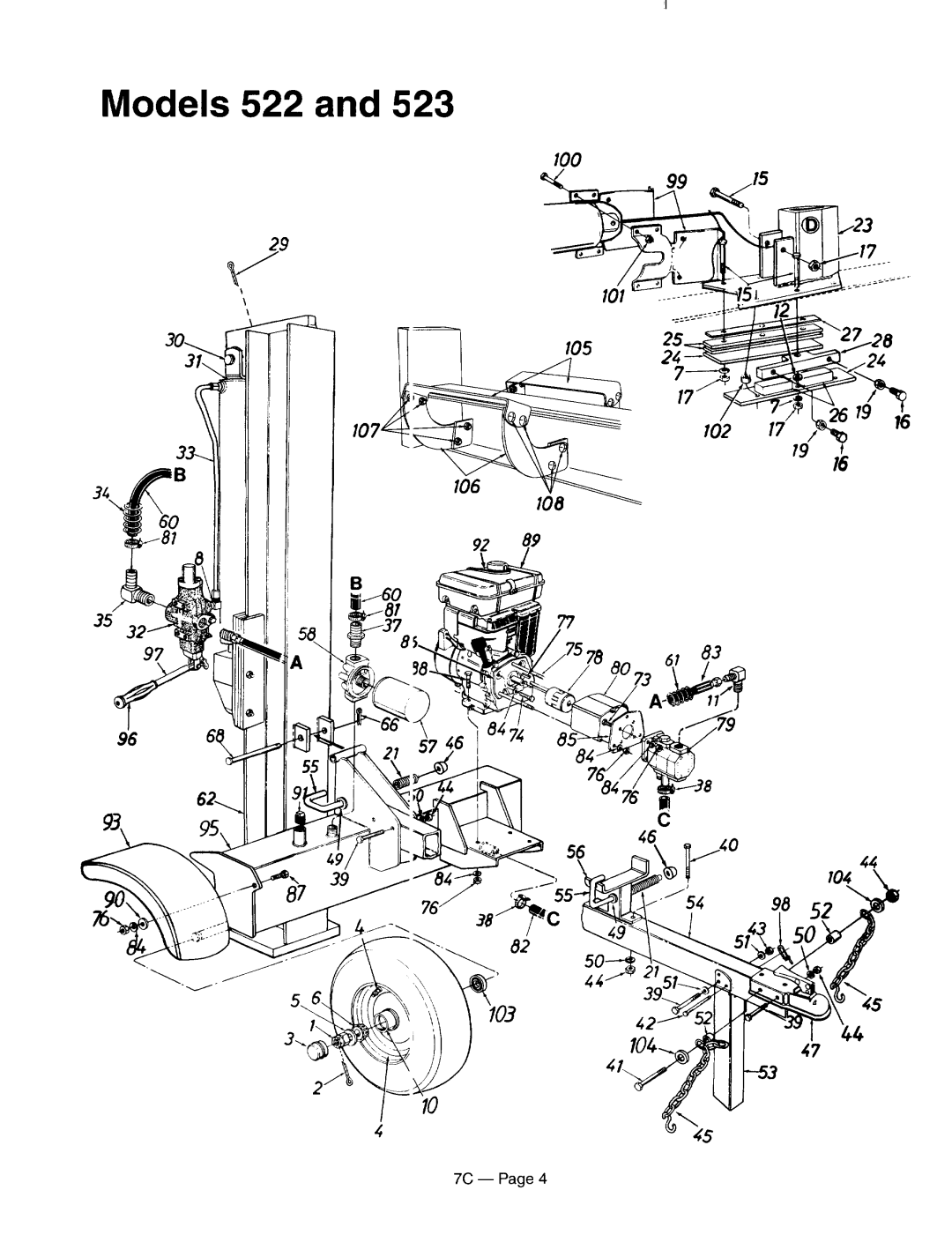 MTD 554, 585, 555, 586, 552, 556, 522, 523, 501 manual 