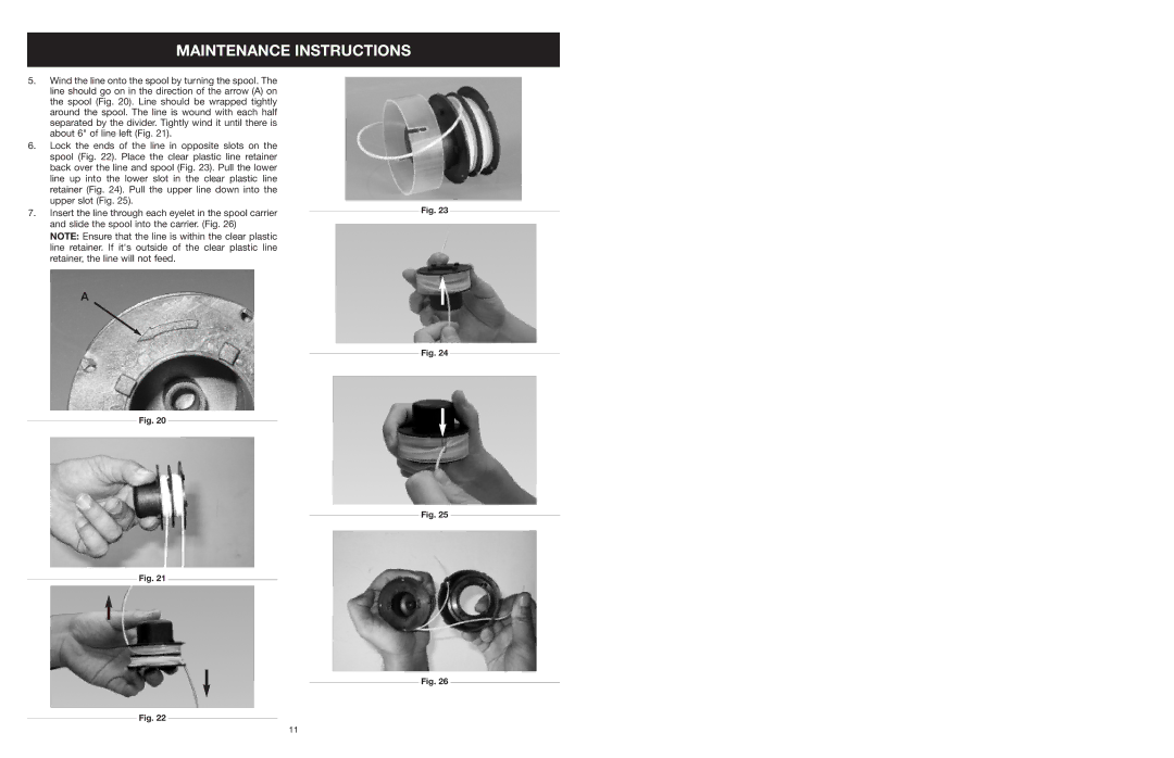 MTD 599 manual Maintenance Instructions 