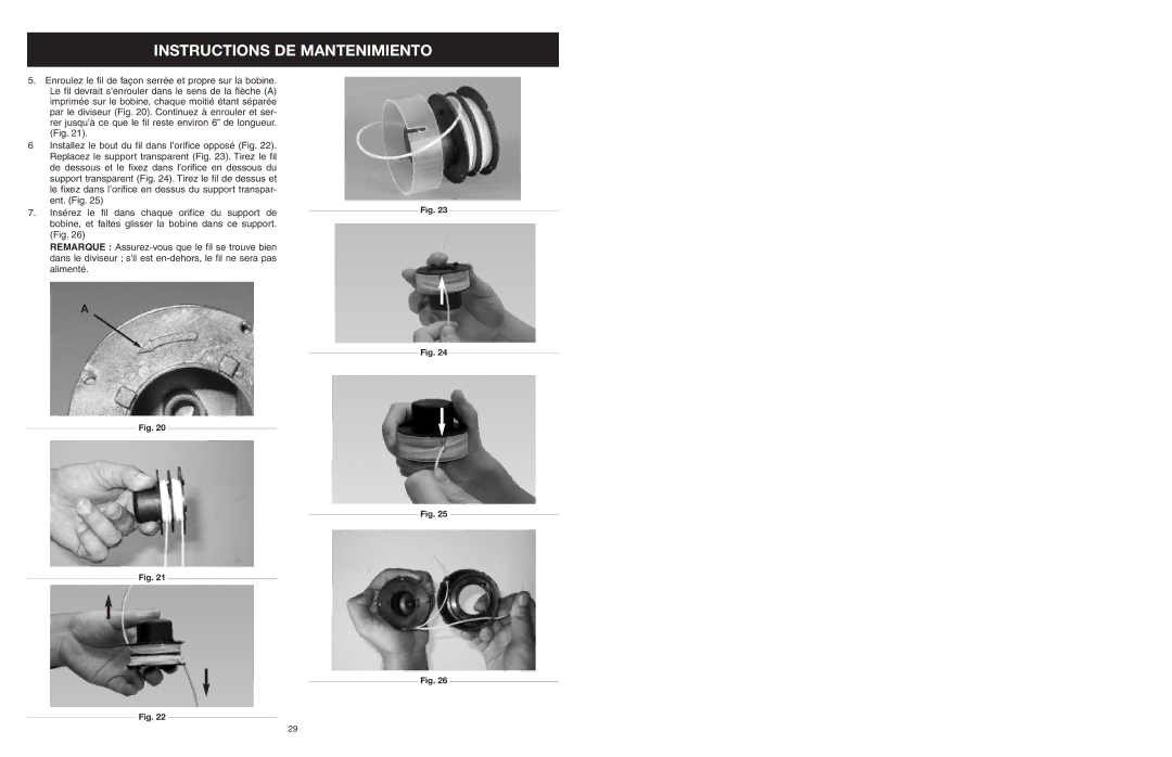 MTD 599 manual Instructions DE Mantenimiento 