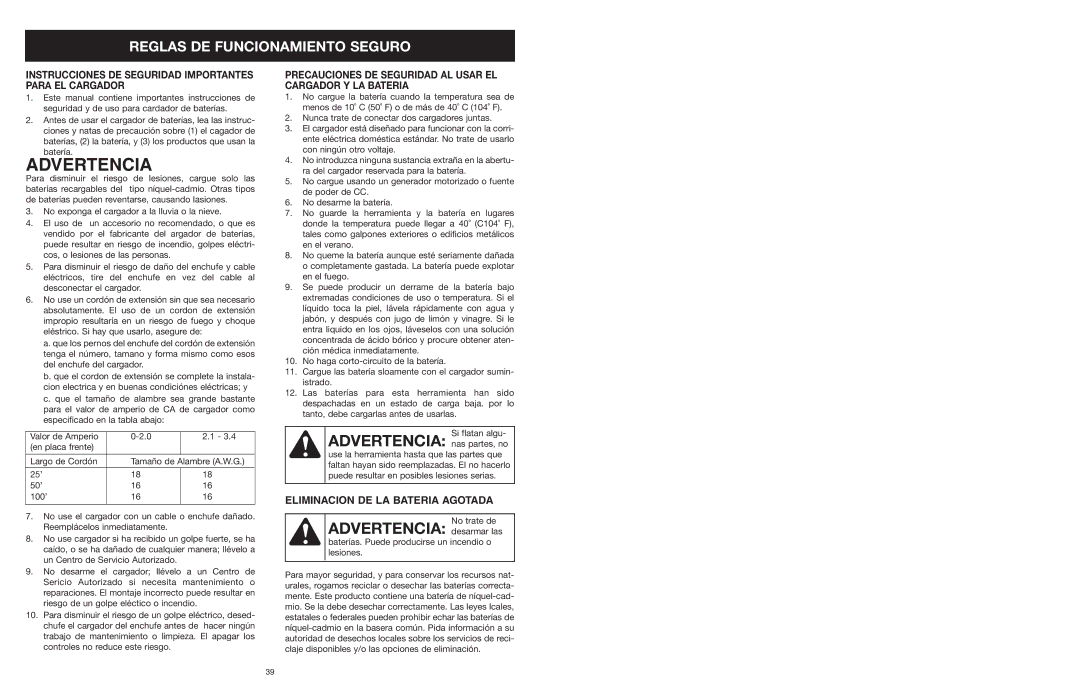 MTD 599 manual Instrucciones DE Seguridad Importantes Para EL Cargador 