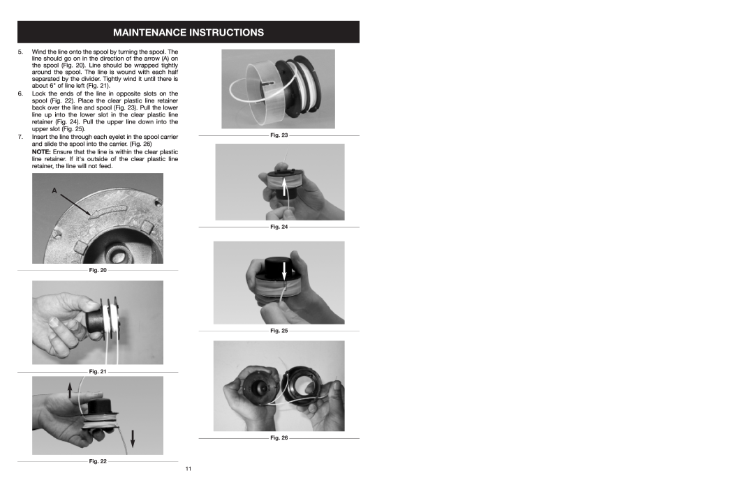 MTD 599 manual Maintenance Instructions 