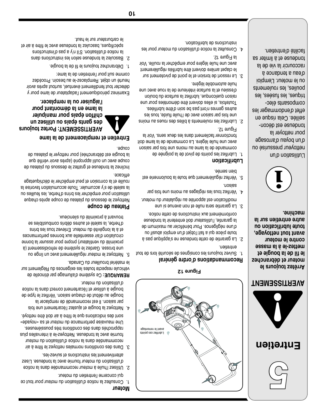 MTD 60-1622-0 warranty Moteur, Lame la de remplacement et Entretien, Efficace, Coupe de Plateau 