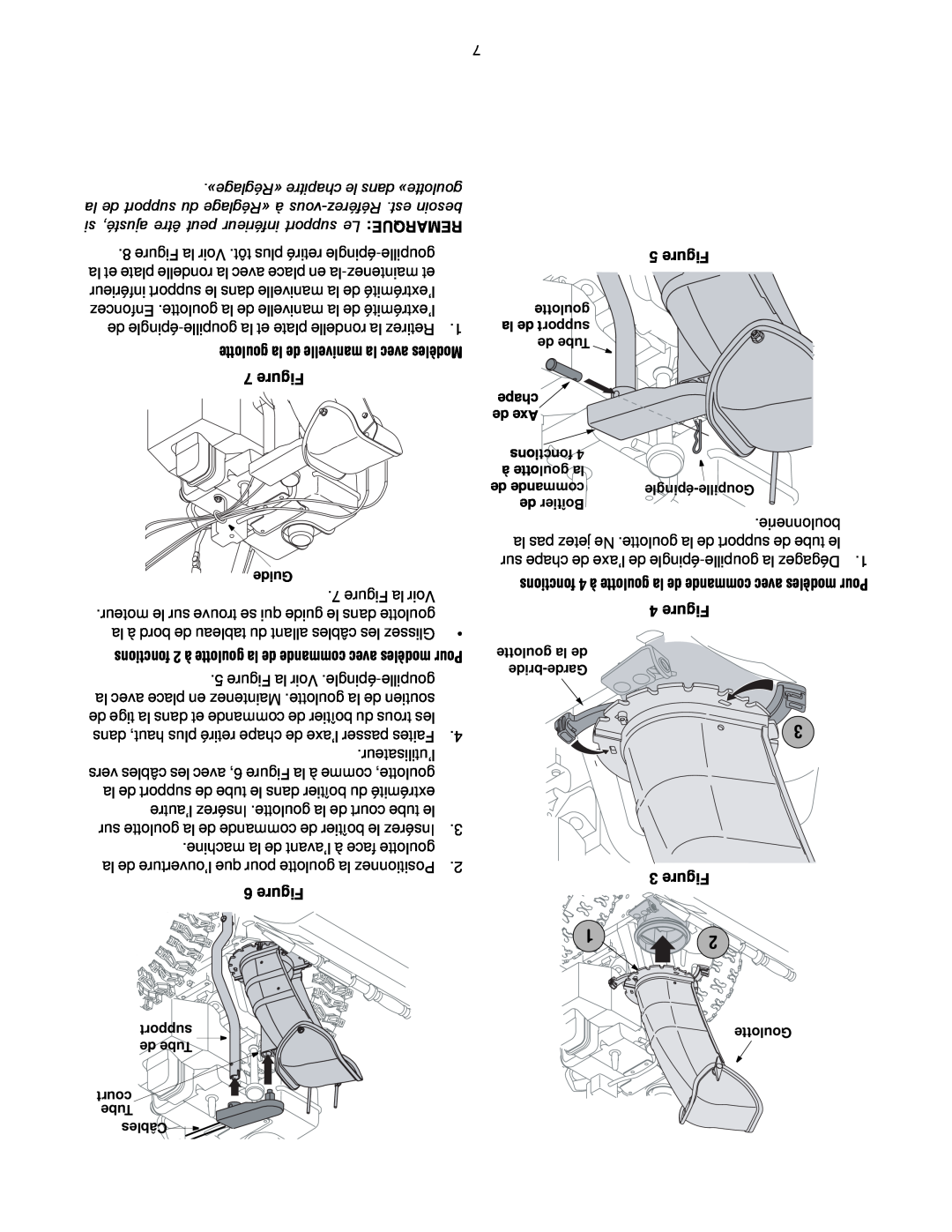 MTD 60-3754-4, 60-3753-6 manual «Réglage» chapitre le dans goulotte», Figure 