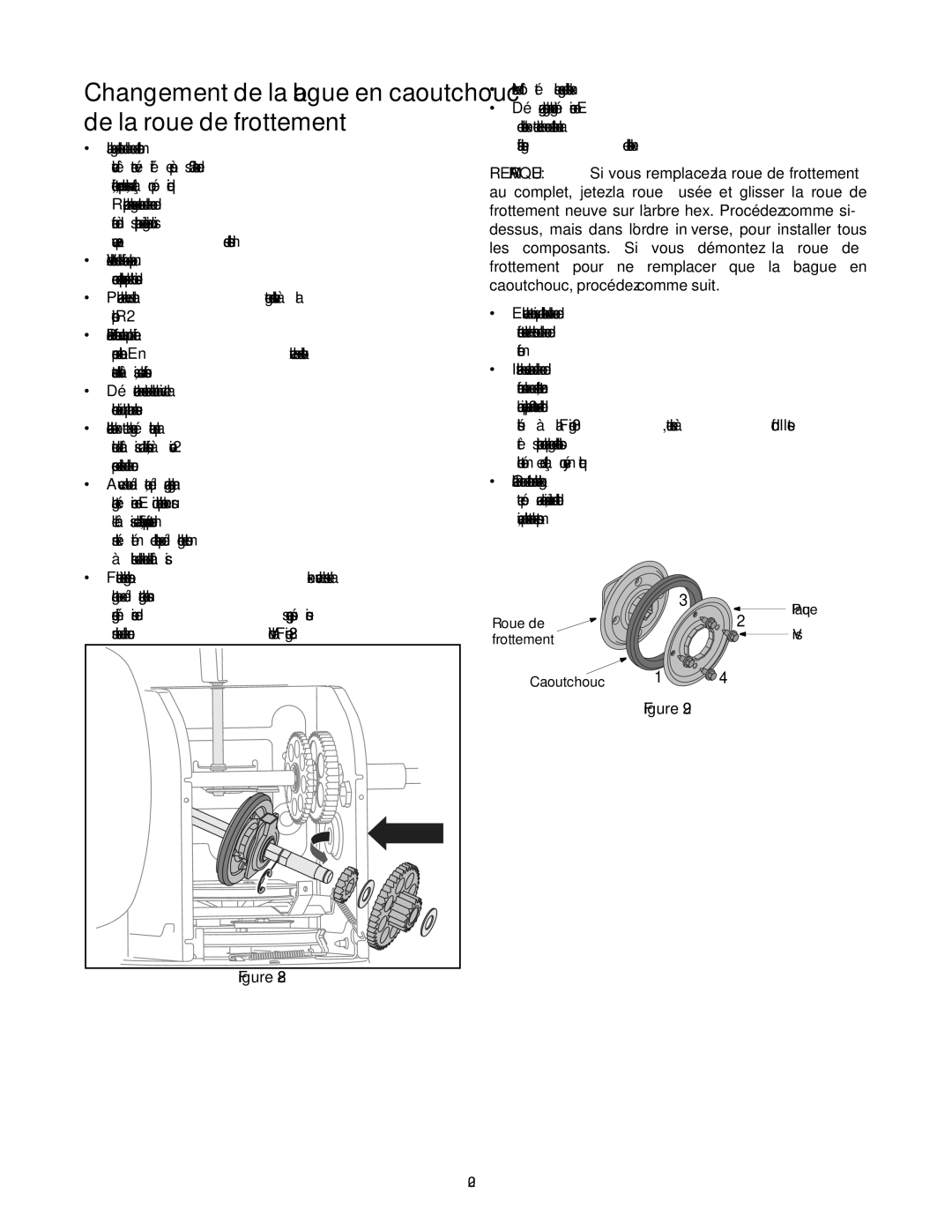 MTD 60-3753-6, 60-3754-4 manual Frottement de roue la de, Caoutchouc en bague la de Changement 