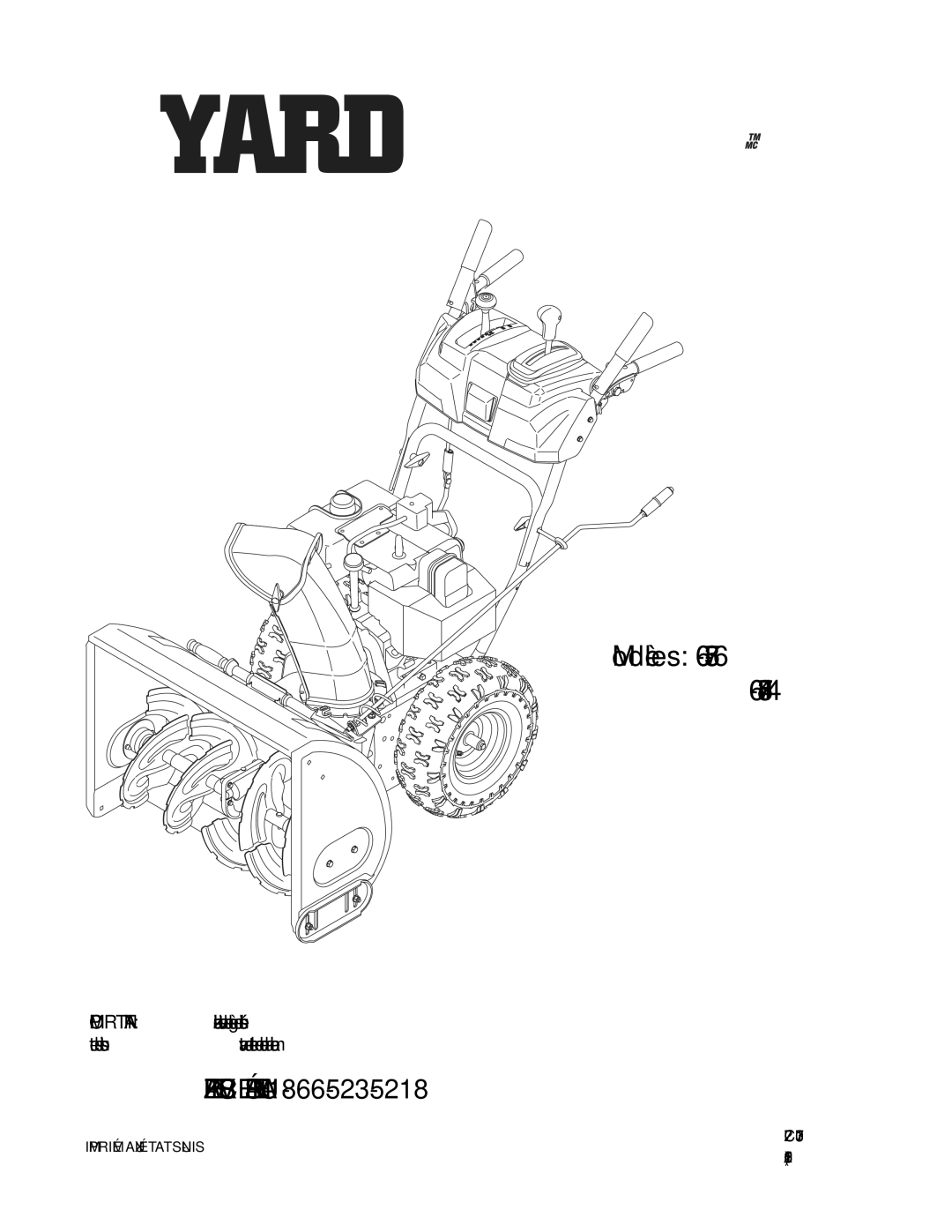 MTD 60-3754-4, 60-3753-6 manual 3754-60 3753-60 Modèles 