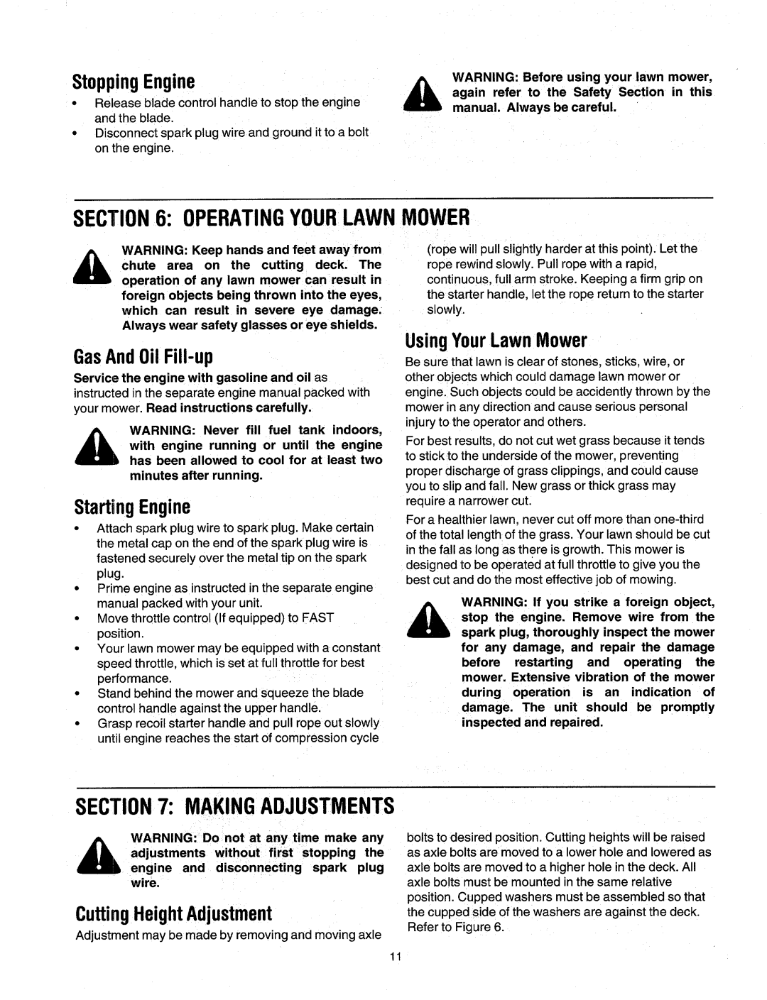 MTD 60 manual 