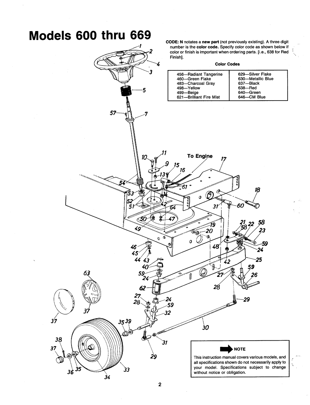 MTD 600-669 manual 