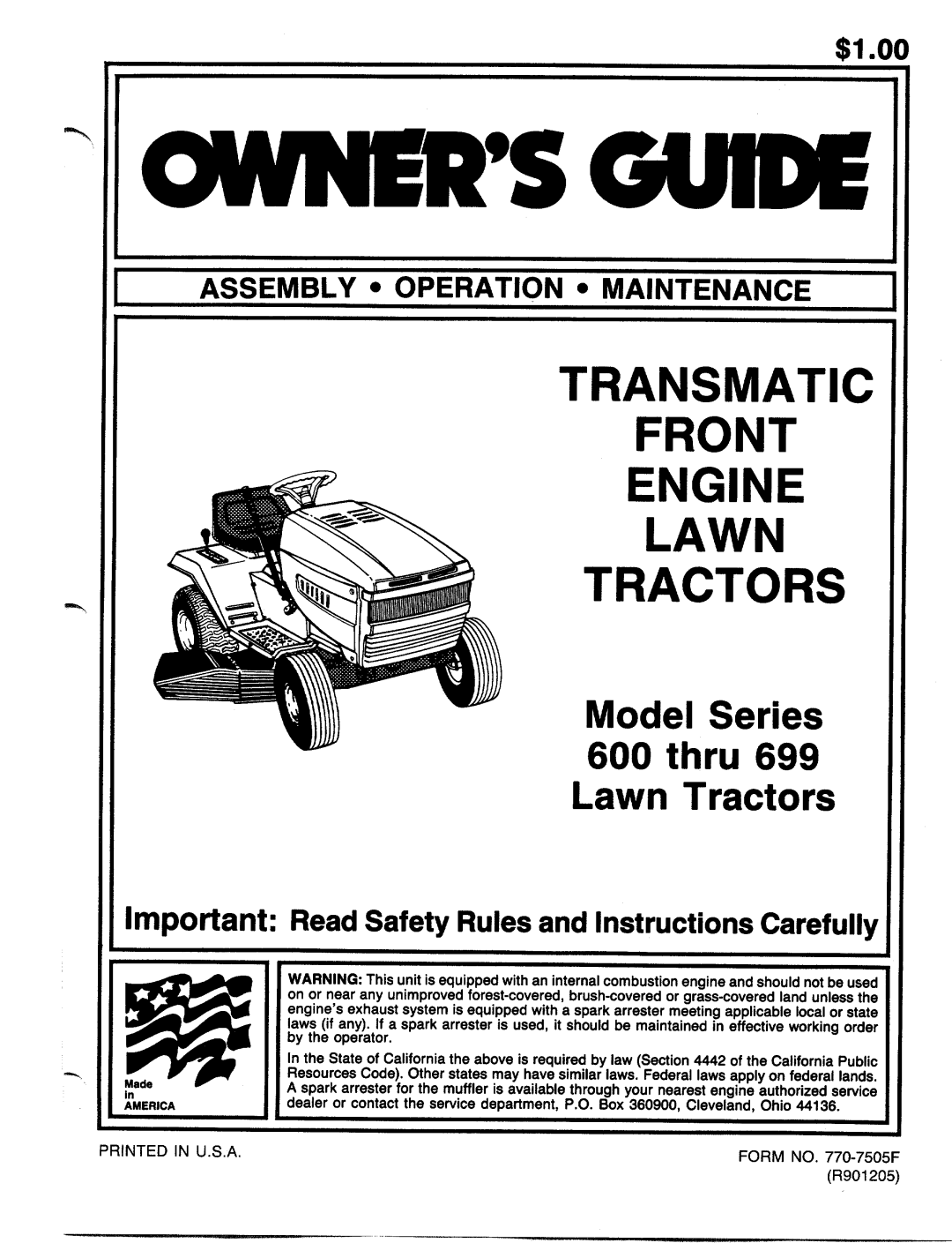 MTD 600-699 manual 