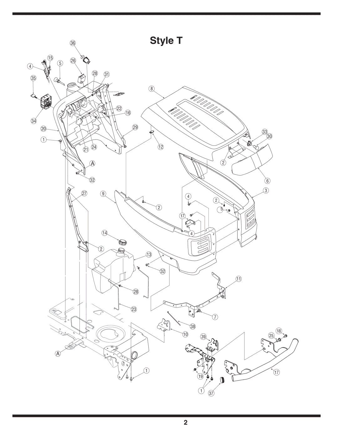 MTD 600 manual Style T 