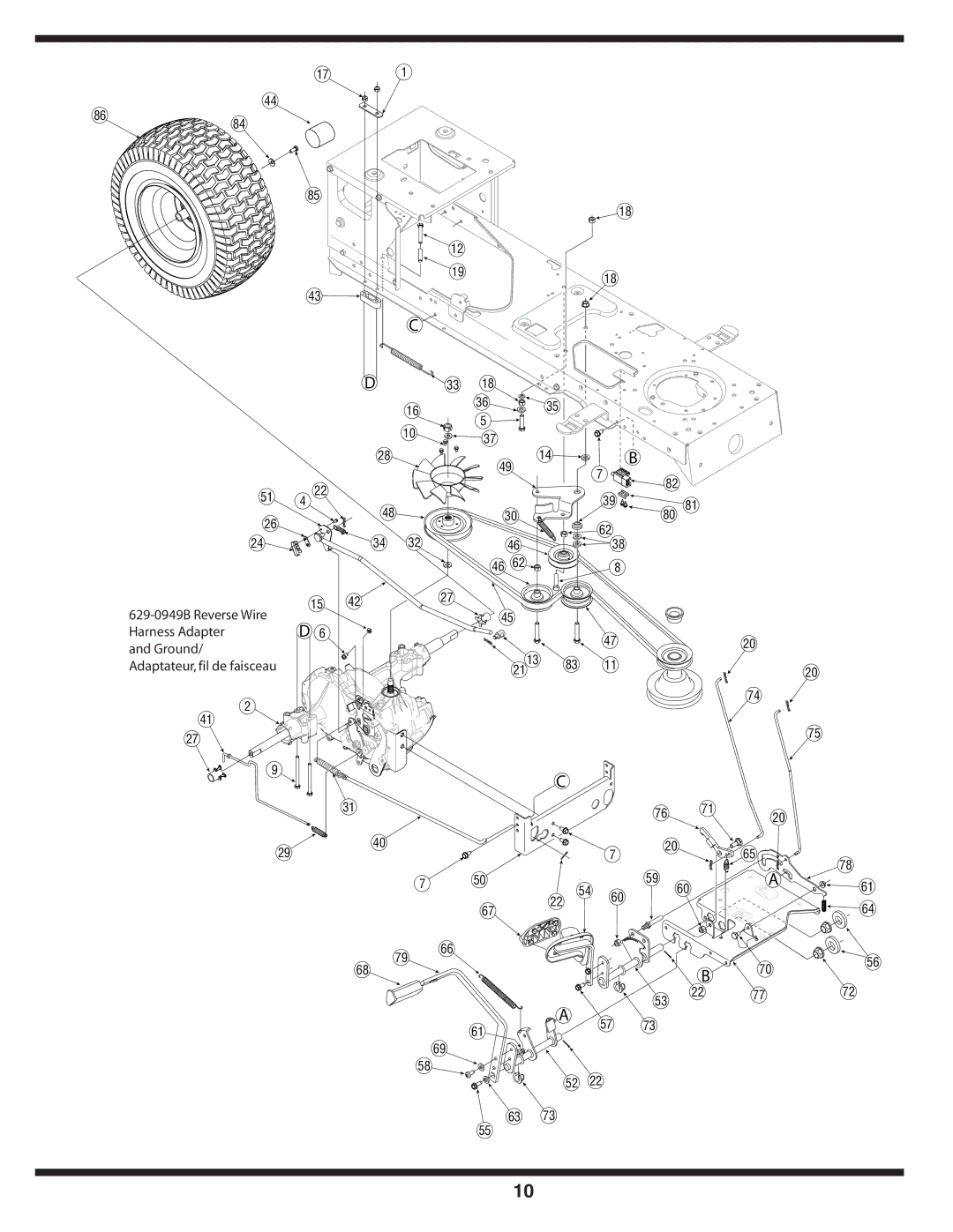 MTD 600 manual Harness Adapter Ground 