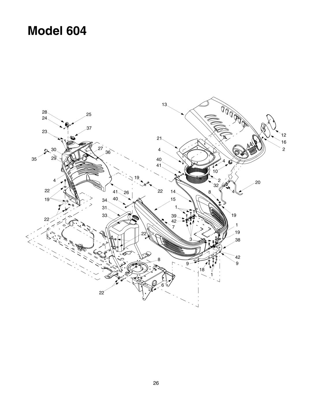 MTD 604 manual Model 