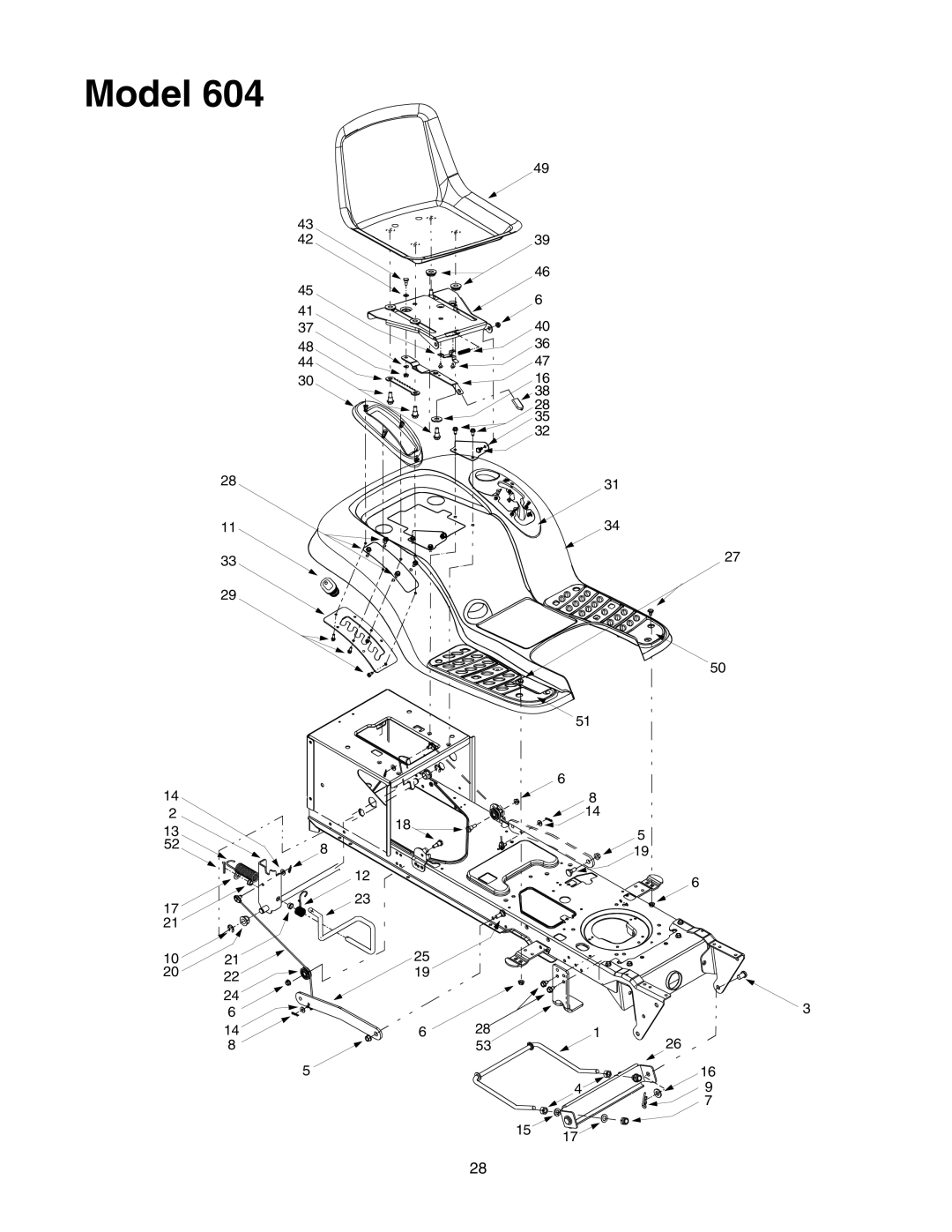 MTD 604 manual Model 