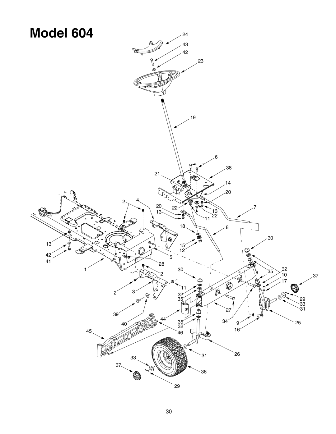 MTD 604 manual Model 