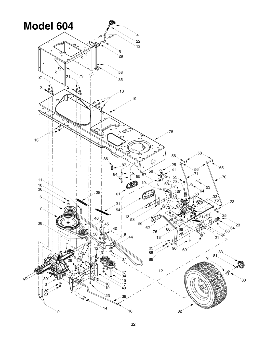 MTD 604 manual Model 