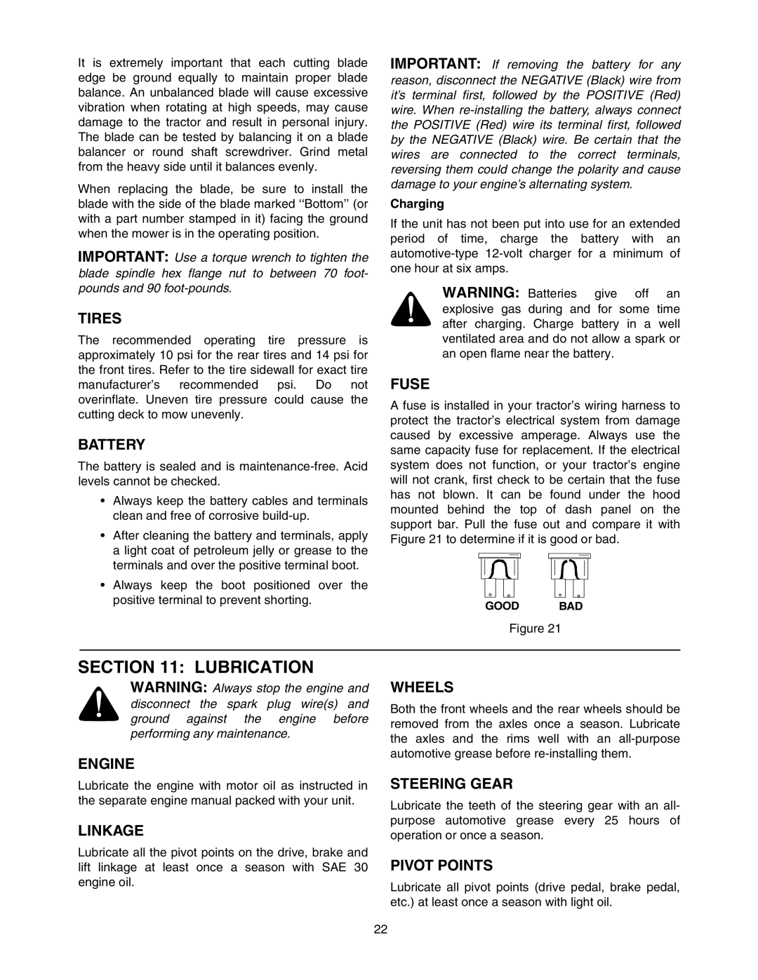 MTD 607 manual Lubrication 