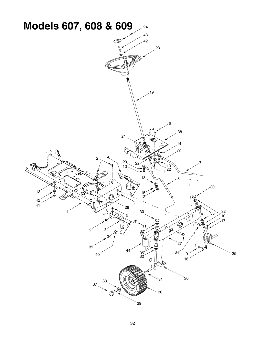 MTD 609, 608 manual 3126 