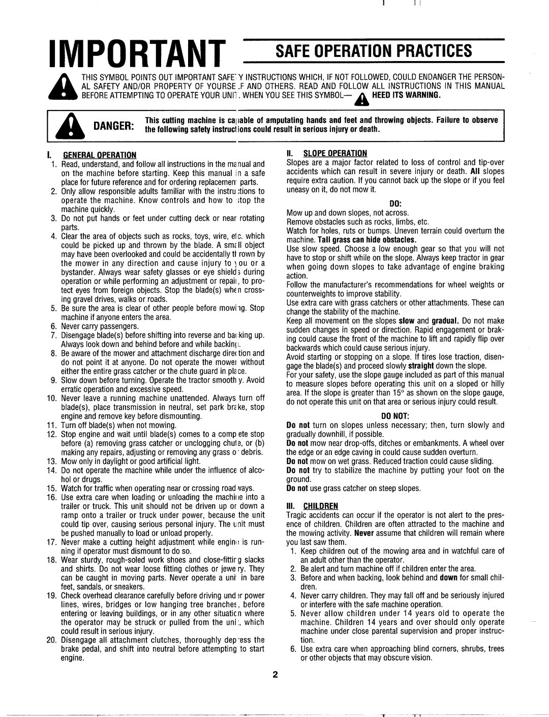 MTD 610-619 manual 