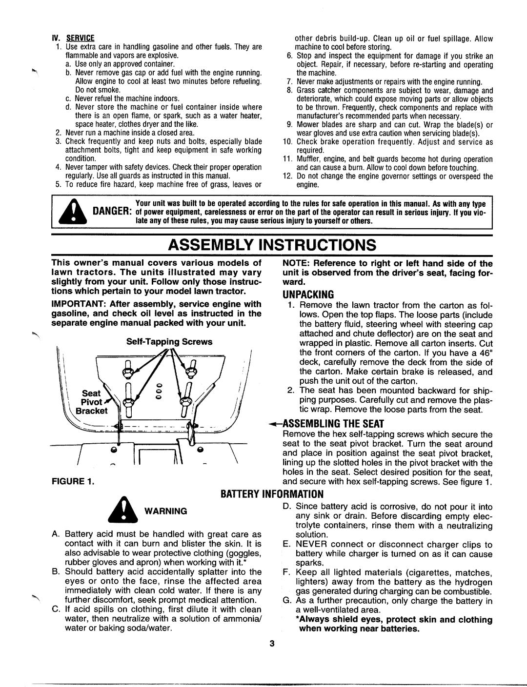 MTD 610-619 manual 