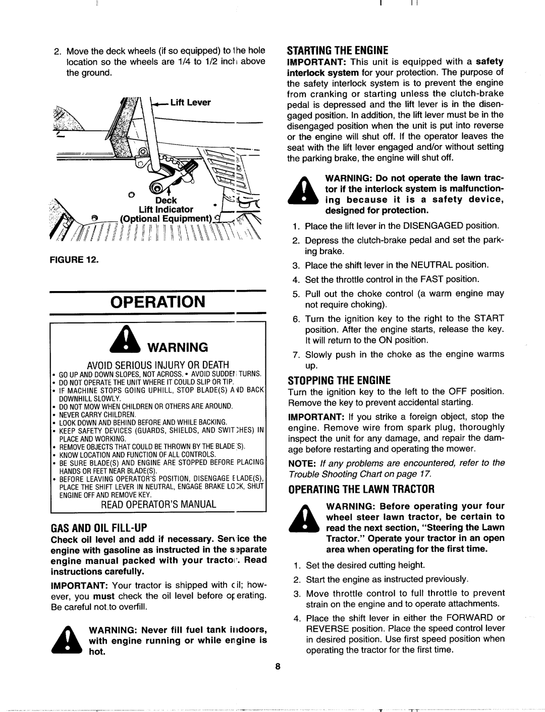 MTD 610-619 manual 