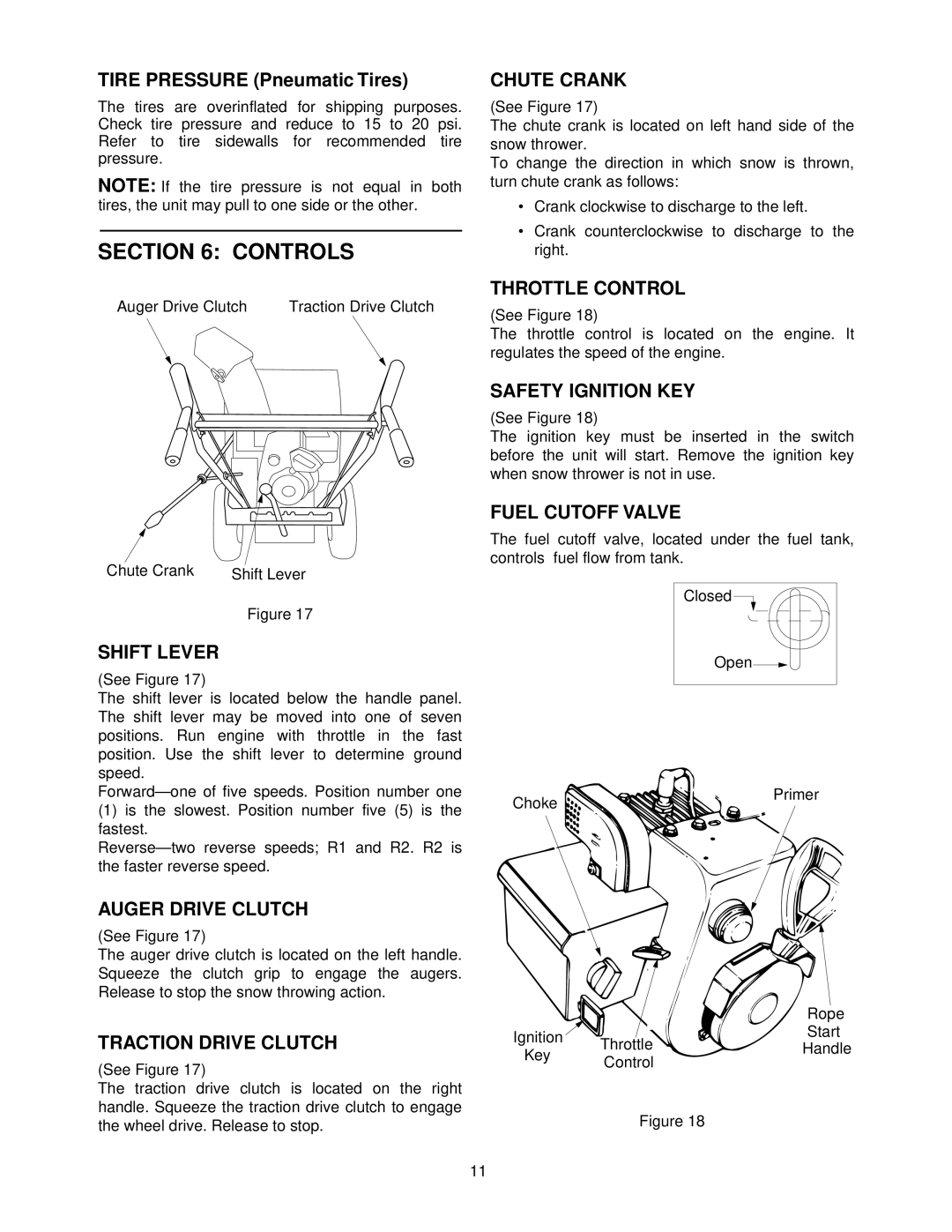 MTD 611 manual Controls 