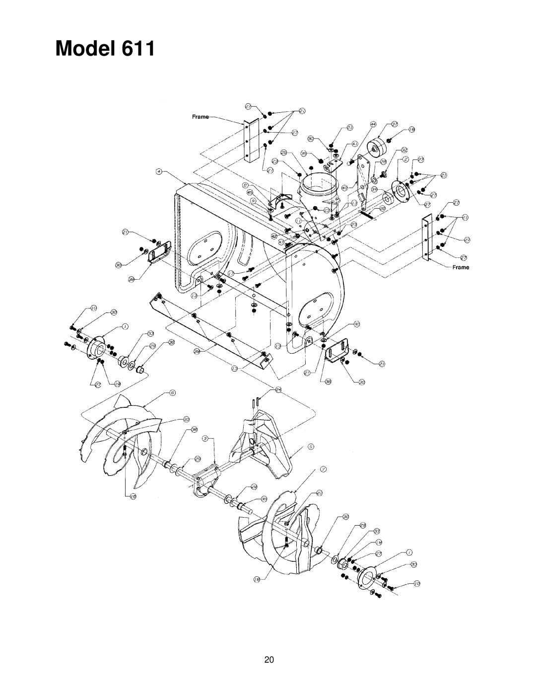 MTD 611 manual Model 