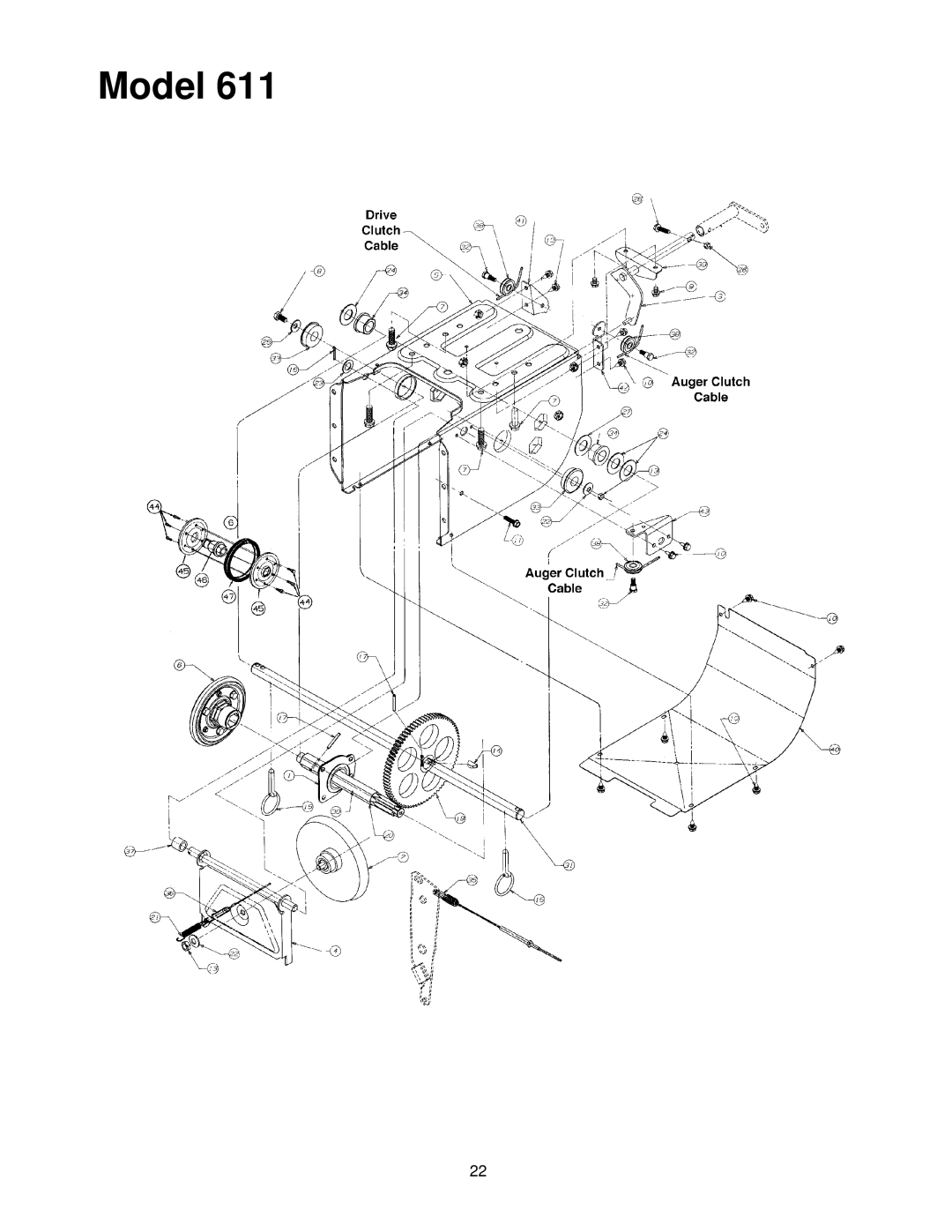 MTD 611 manual Model 