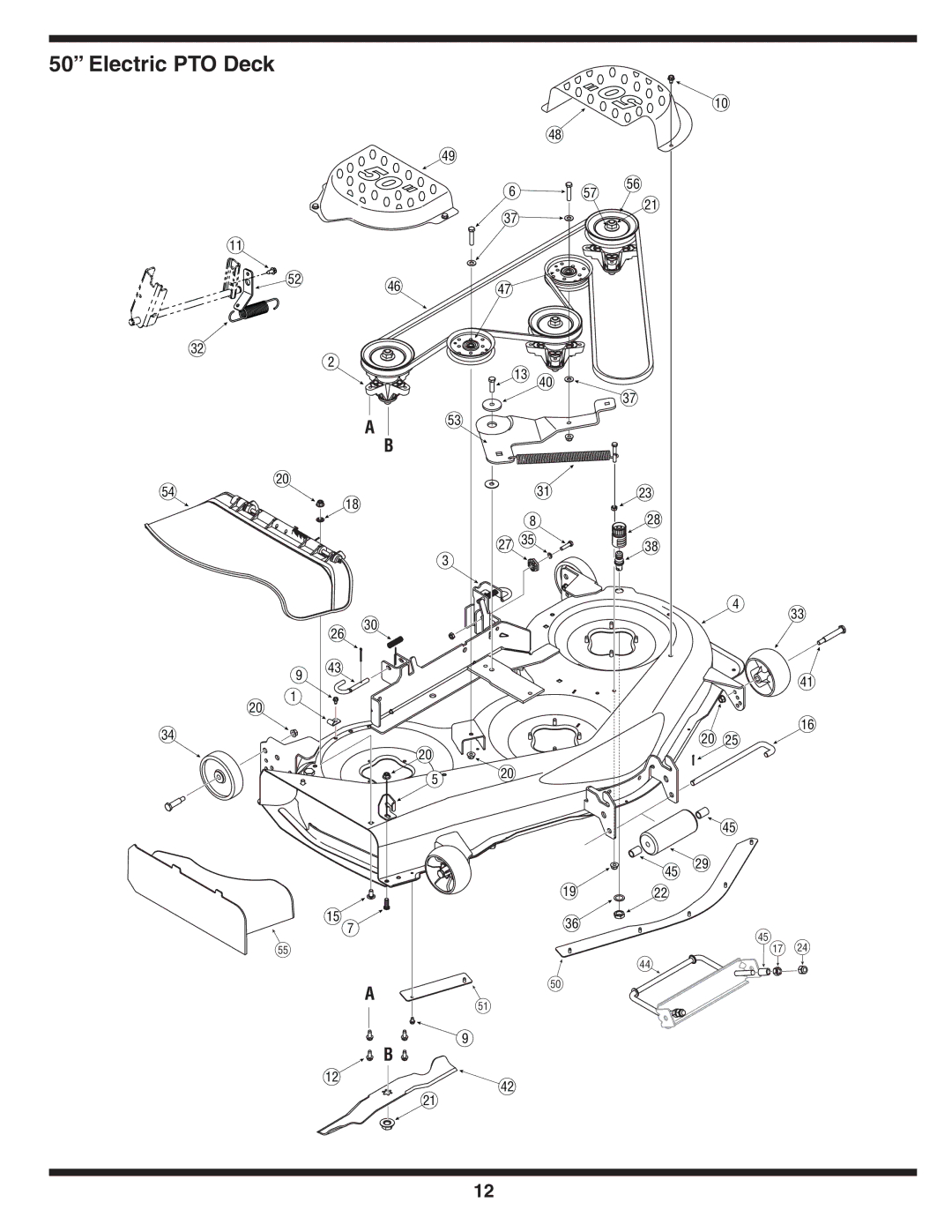 MTD 620 manual Electric PTO Deck 