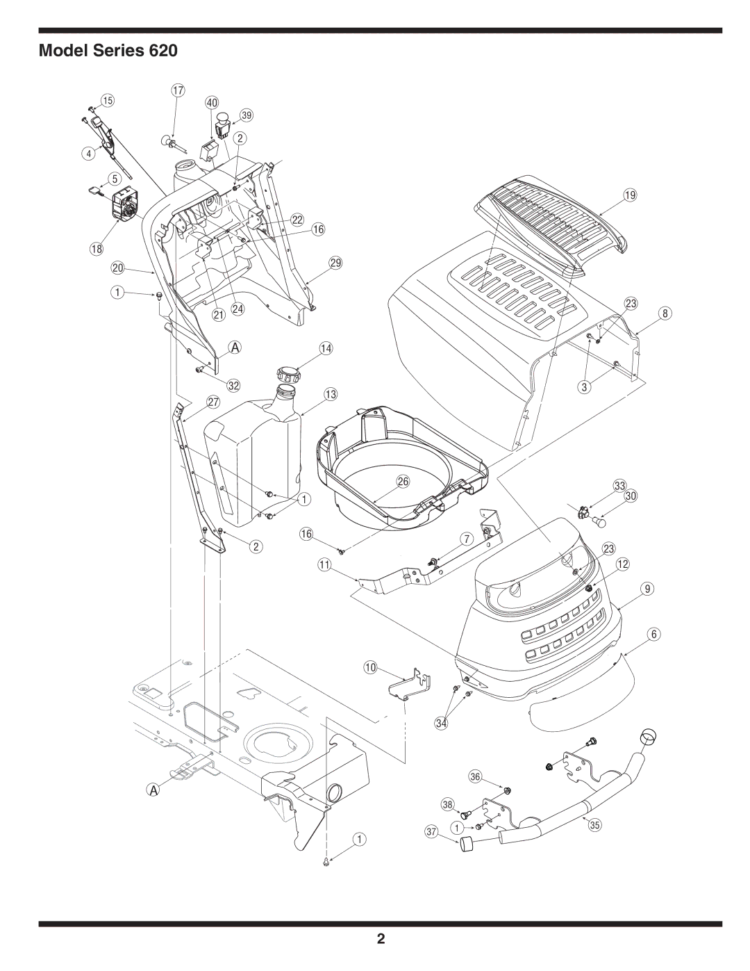 MTD 620 manual Model Series 