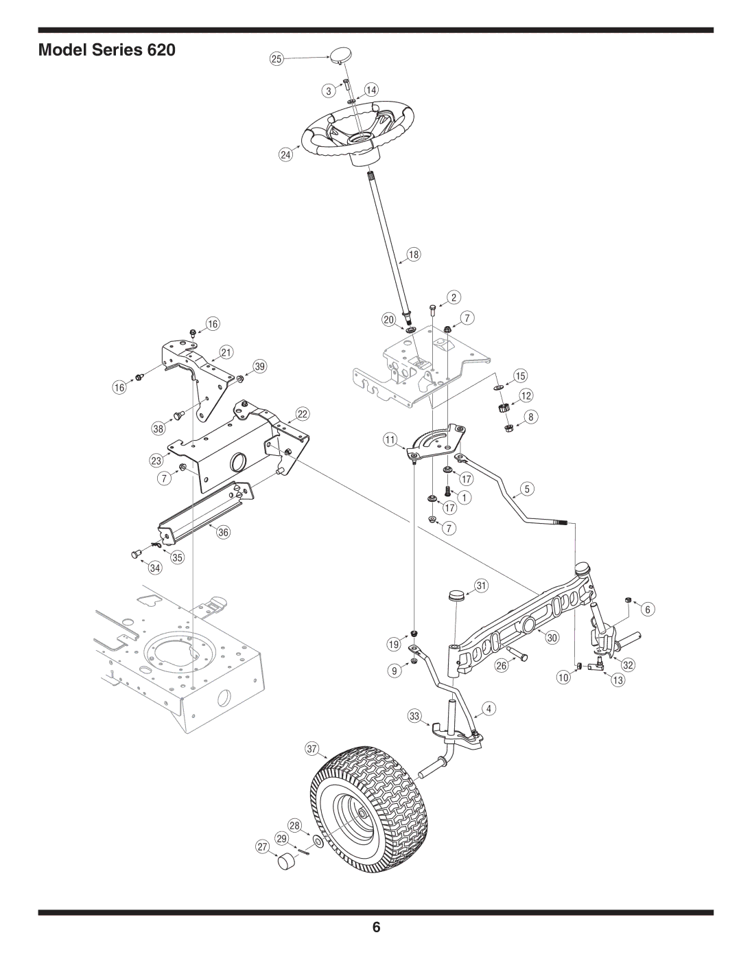 MTD 620 manual Model Series 