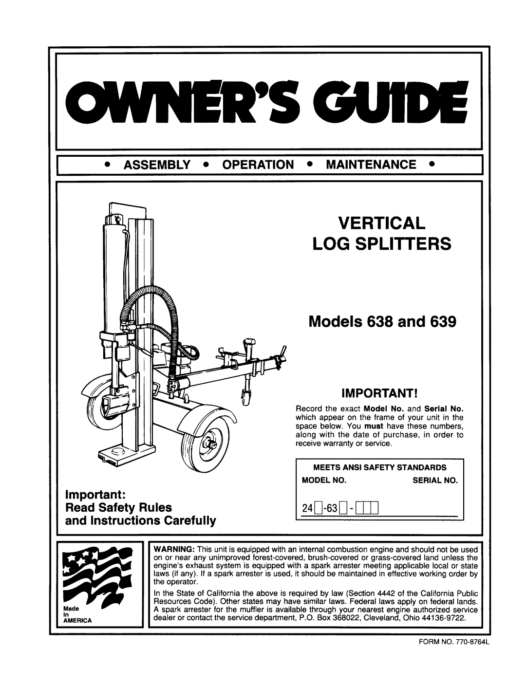 MTD 639 manual 