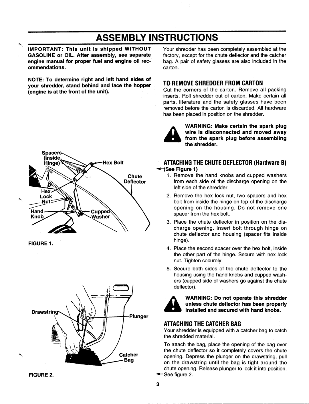 MTD 640A thru 645A manual 