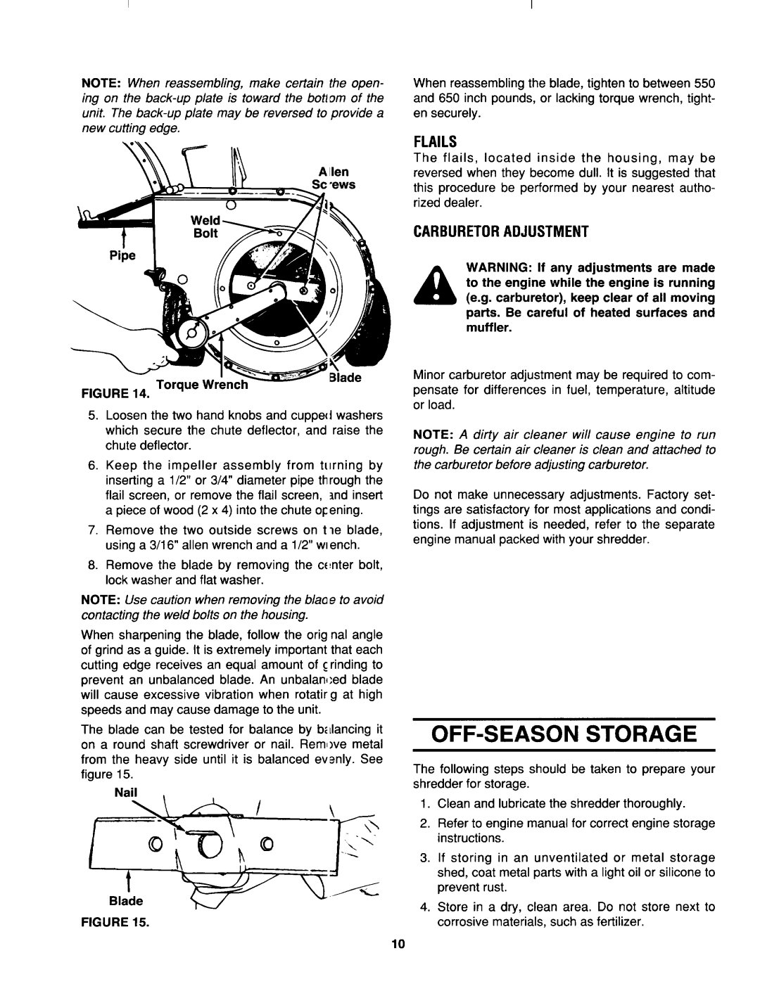 MTD 645C thru 651C manual 