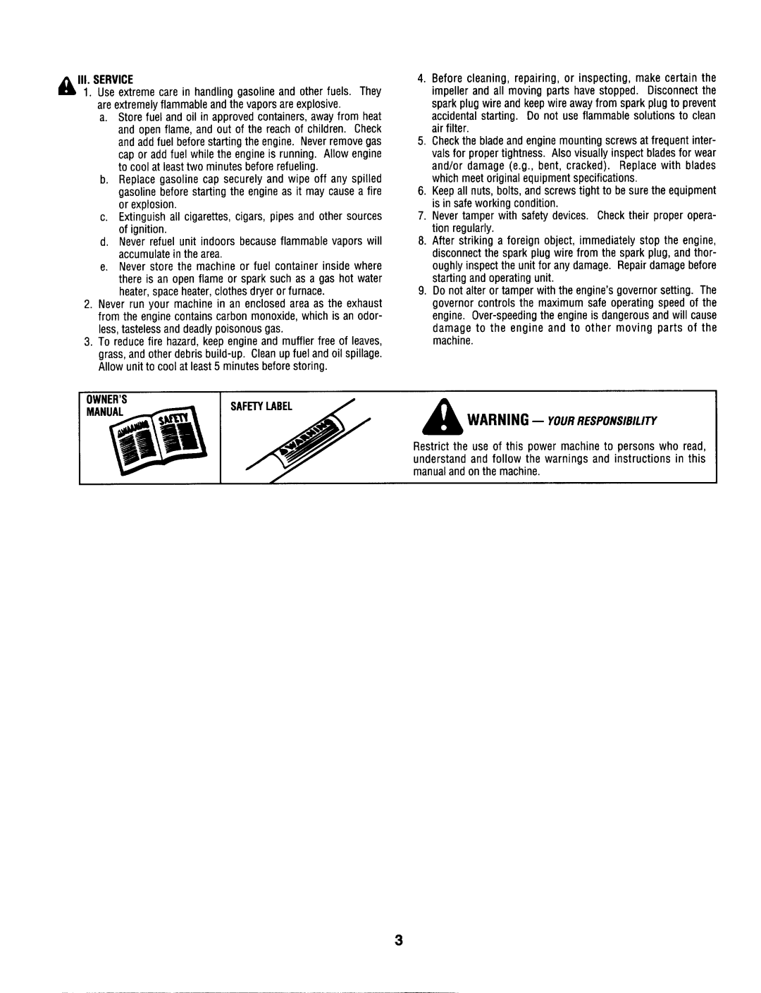 MTD 645C thru 651C manual 