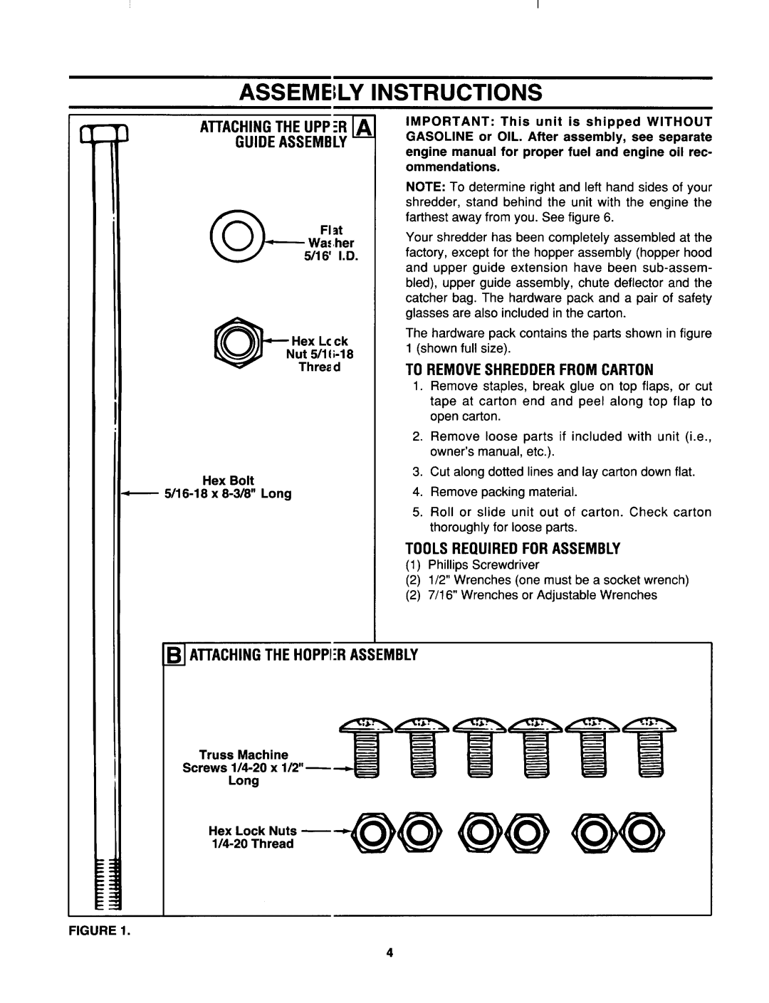 MTD 645C thru 651C manual 