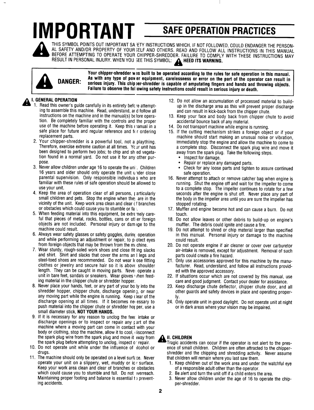 MTD 642D thru 648D manual 