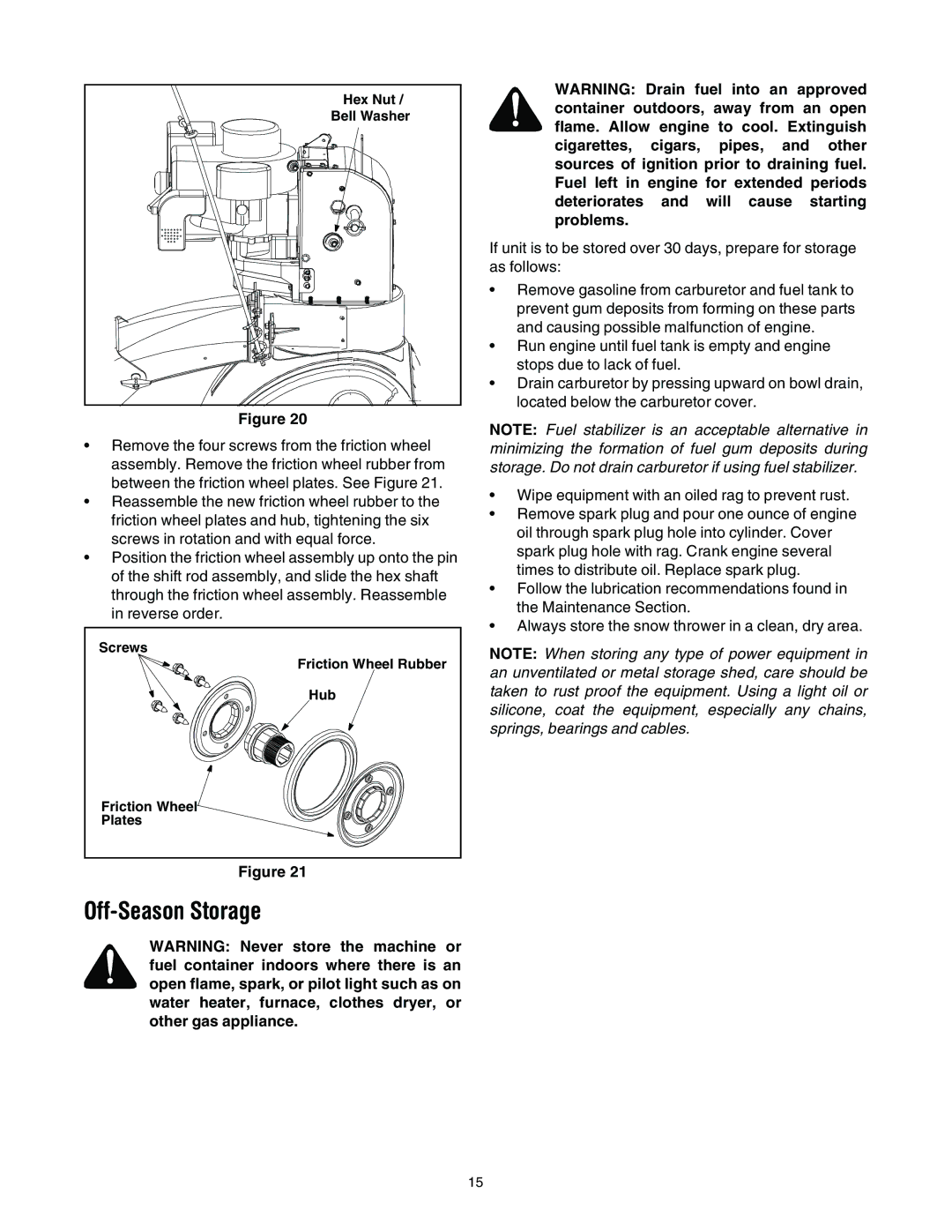 MTD 643, 663 manual Off-Season Storage 