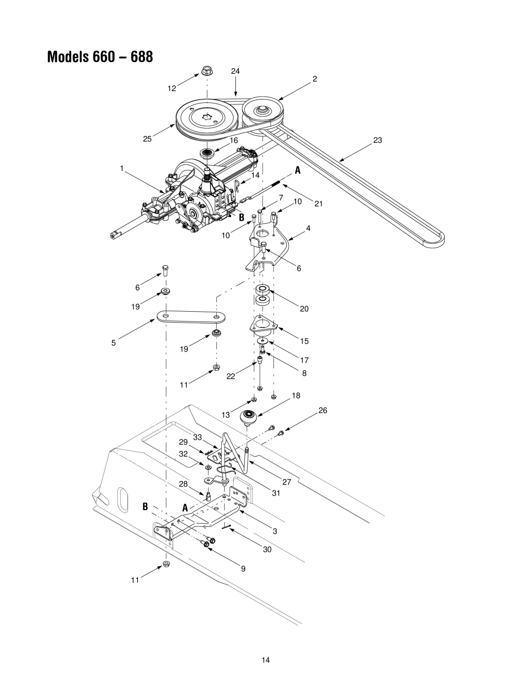 MTD 665, 688, 685, 683, 682, 680, 668, 662 manual Models 660 