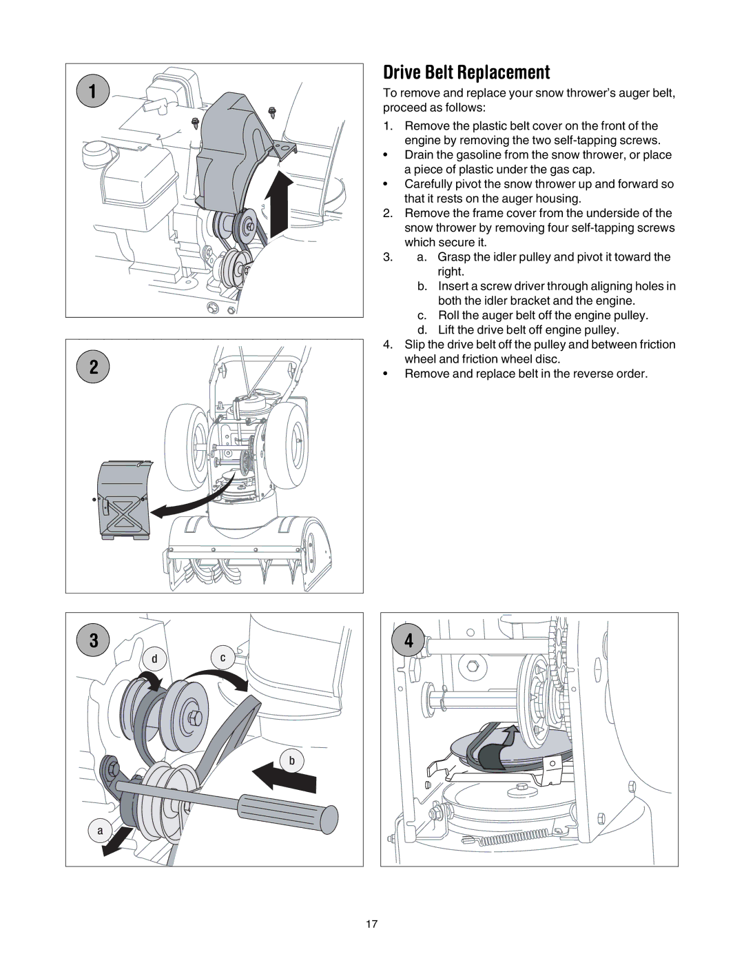 MTD 6FE manual Drive Belt Replacement 