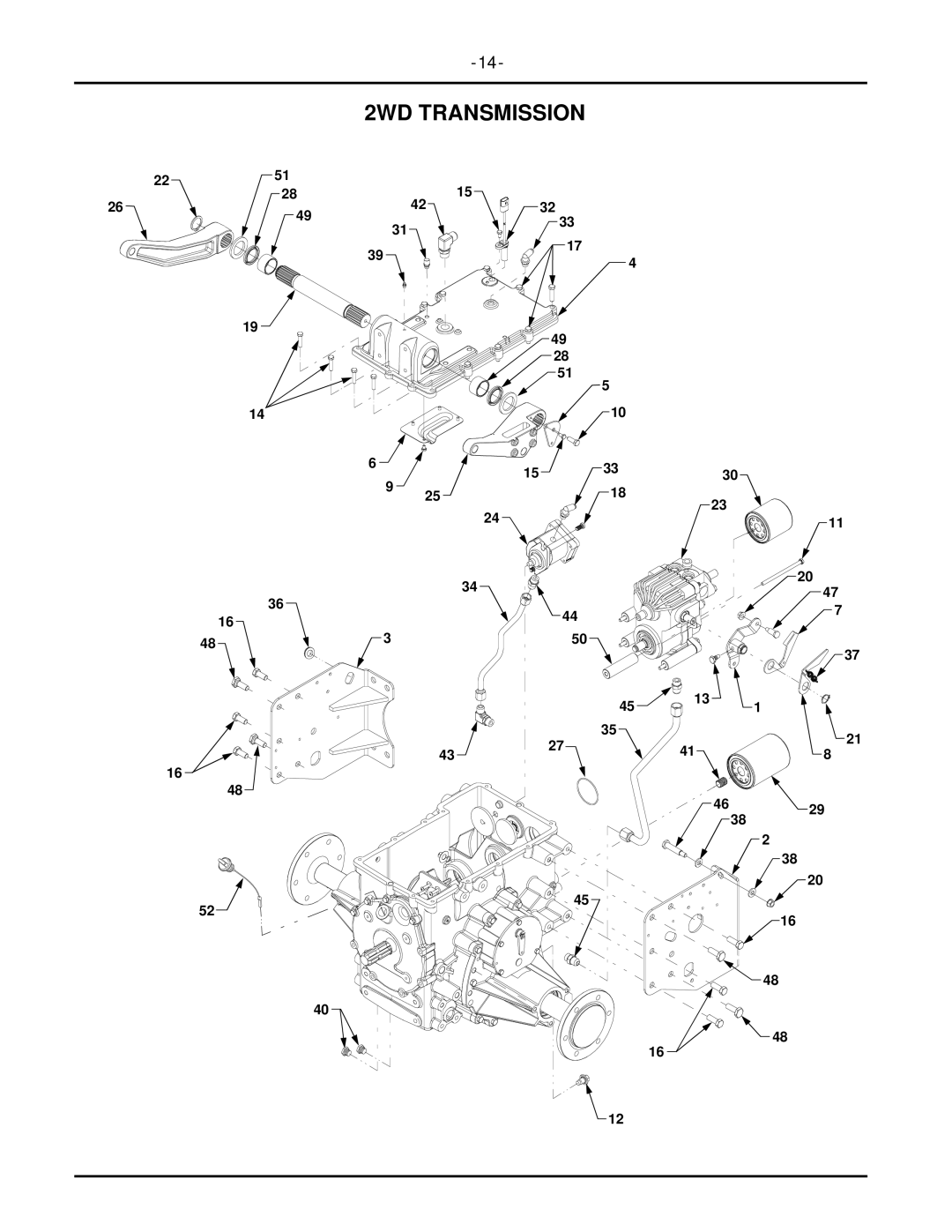 MTD 7252 manual 2WD Transmission 