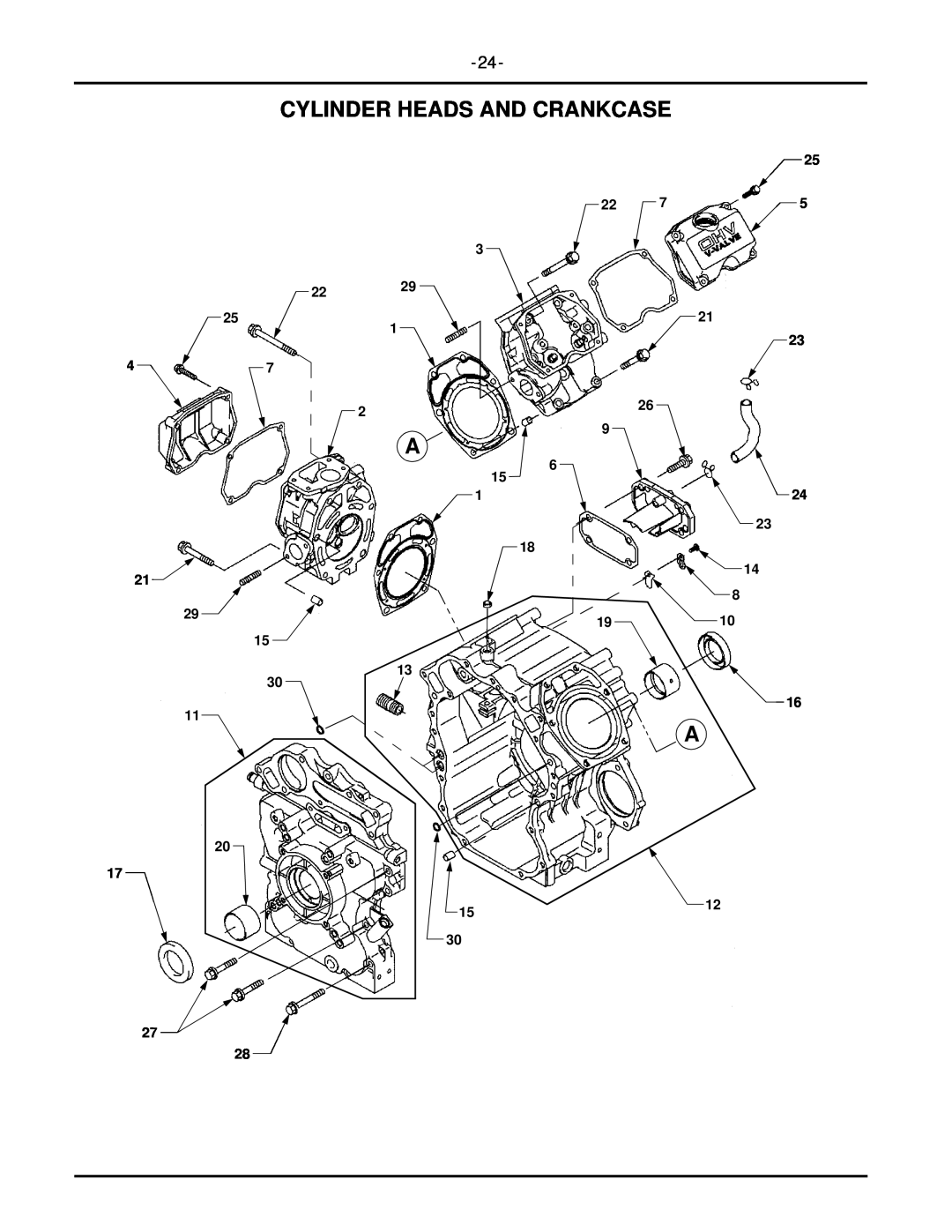 MTD 7252 manual Cylinder Heads And Crankcase 