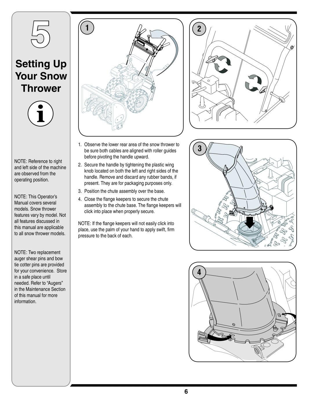 MTD 769-01275C warranty Setting Up Your Snow Thrower, Position the chute assembly over the base 