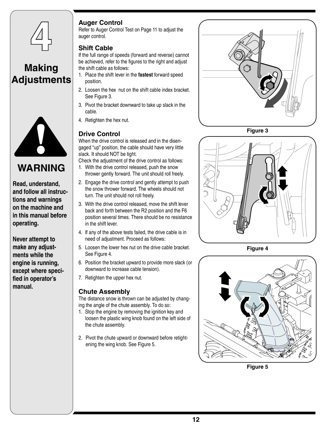 MTD 769-01275C warranty Making Adjustments, Shift Cable 